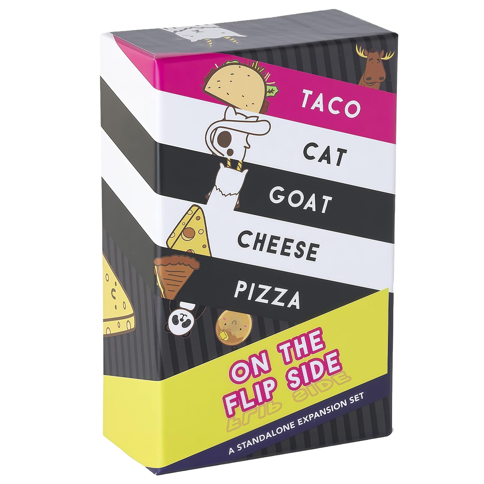 Maslasee Taco Cat Goat Cheese Pizza On The Flip Side Card Game - Fast-Paced Party Game for Teens & Adults, Action-Packed Matching Card Game for 2-8 Players