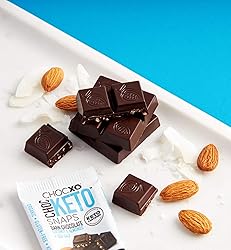 ChocKETO Dark Chocolate Coconut Snaps with Almonds