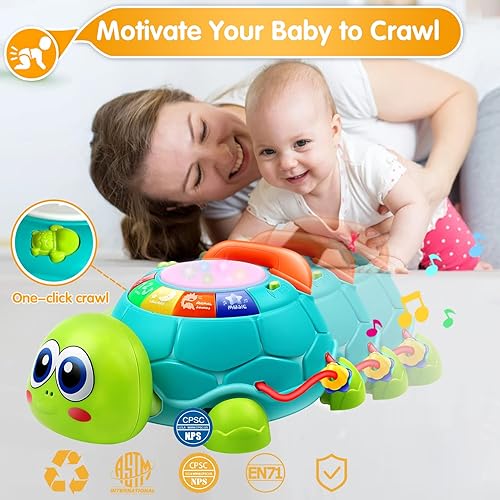 Baby Toys to 12 Months, Music Turtle Kids Toys for Year Old