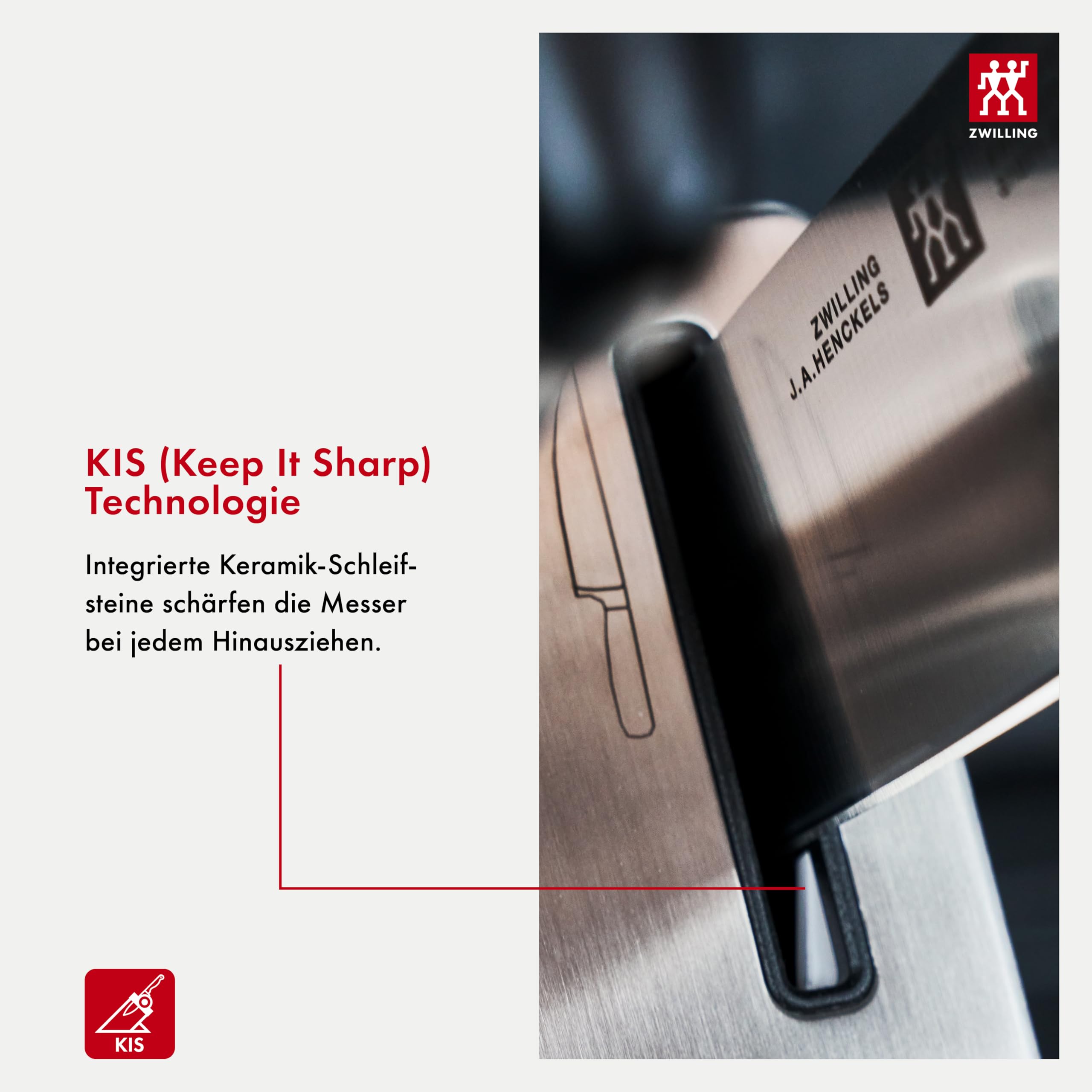 ZWILLING Vier Sterne Selbstschärfender Messerblock 7-teilig, Rostfreier Spezialstahl, Schwarz, Made in Germany 6