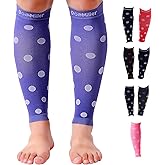Doc Miller Calf Compression Sleeve for Women & Men, Footless 20-30mmHg Support for Shin Splints, Varicose Veins, Nurses, Running, Leg Pain Relief, Polka Dots, 1 Pair