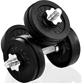Yes4All Adjustable Dumbbell Set with Weight Plates/Connector - Exercise &amp; Workout Equipment - Size Options 40lbs to 200lbs