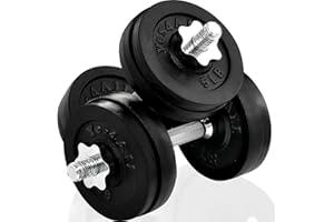 Yes4All Adjustable Cast Iron Dumbbell, Poids Et Haltere, Weights for Home Gym 40/50/52.5/ to 60lbs with Alloy Steel Connector