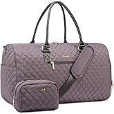 LOVEVOOK Travel Duffle Bag, Weekender Bag for Women with Toiletry Bag, Carry on Overnight Bag with Shoe Compartment, Gym Duffel Bag with Wet Pocket, Mommy Hospital Bags for Labor and Delivery