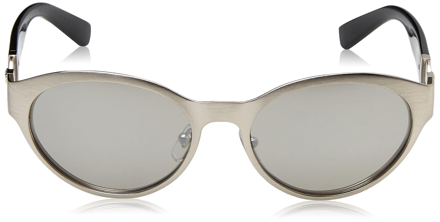 Versace Sunglasses VE2179 1266/6G 55mm Brushed Silver / Lt Grey Mirror