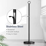 niffgaff Free-Standing Toilet Roll Holder 4-Roll Capacity Matte Black Stainless view 5