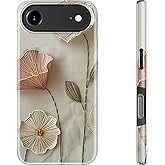 Goodon for iPhone 17 Air Case - Compatible with Magsafe - Dual-Layer Hard Shell & Silicone Cover - Protective Phone Case with Cute Wildflower Designs for Women - Ethereal Wire Florals