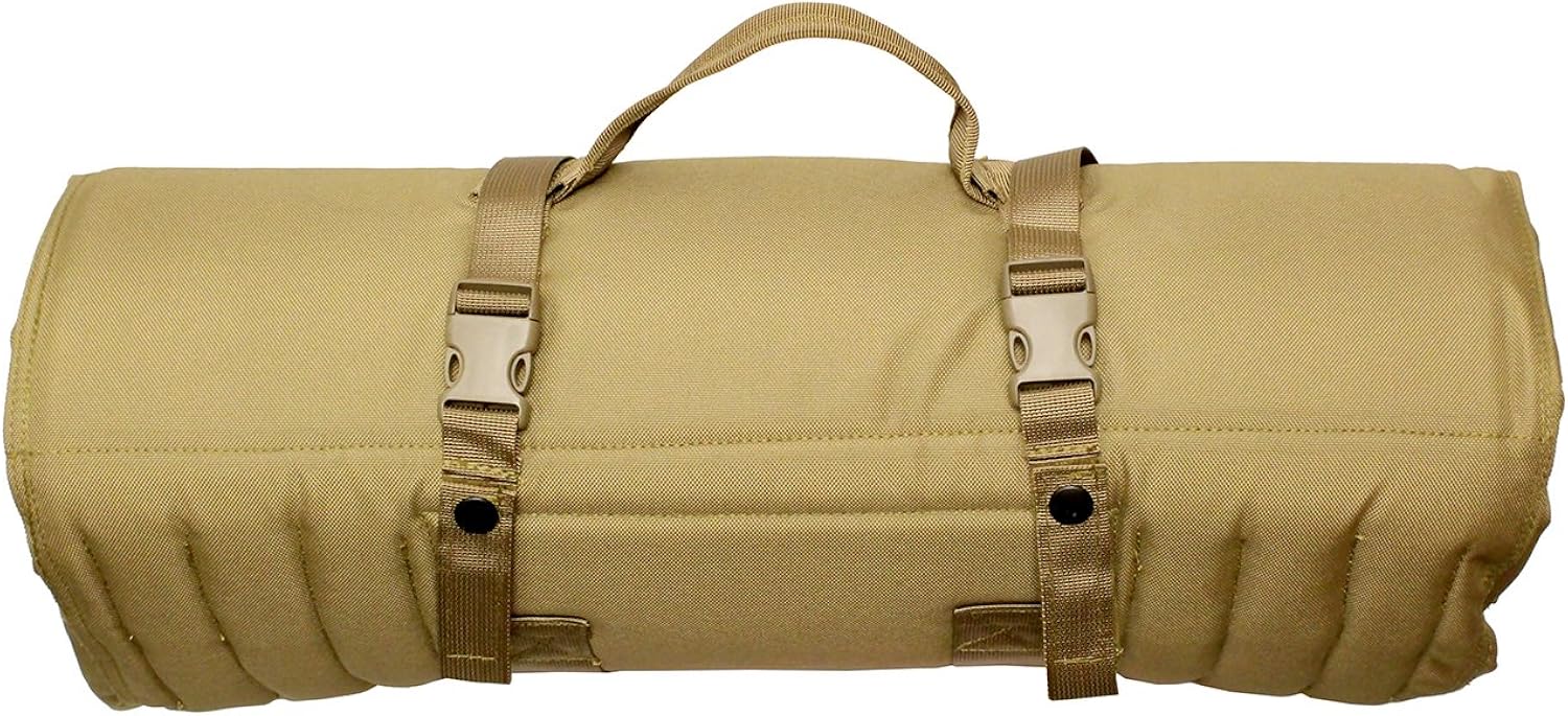 Redneck Convent Khaki Shooters Mat Padded Roll Up Mat, 1/2in Pad - Hunting, Precision Shooting, Long Range Shooting Accessories : Clothing