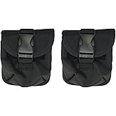 Scuba Choice 4LB Diving Weight Pouch, Pair – Compact Counterweight Pocket with Buckle Closure, Fits 2" Belt, Holds 2LB Each (Weights Not Included), Durable Black Scuba Diving Gear