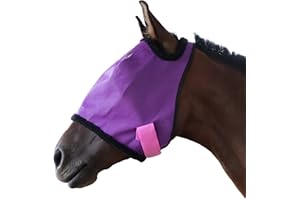 KZWT Horse Fly Mask, with UV Protection Horse Fly Mask, Full Face Fine Mesh Coverage Provide Better Vision and Airflow for Horses