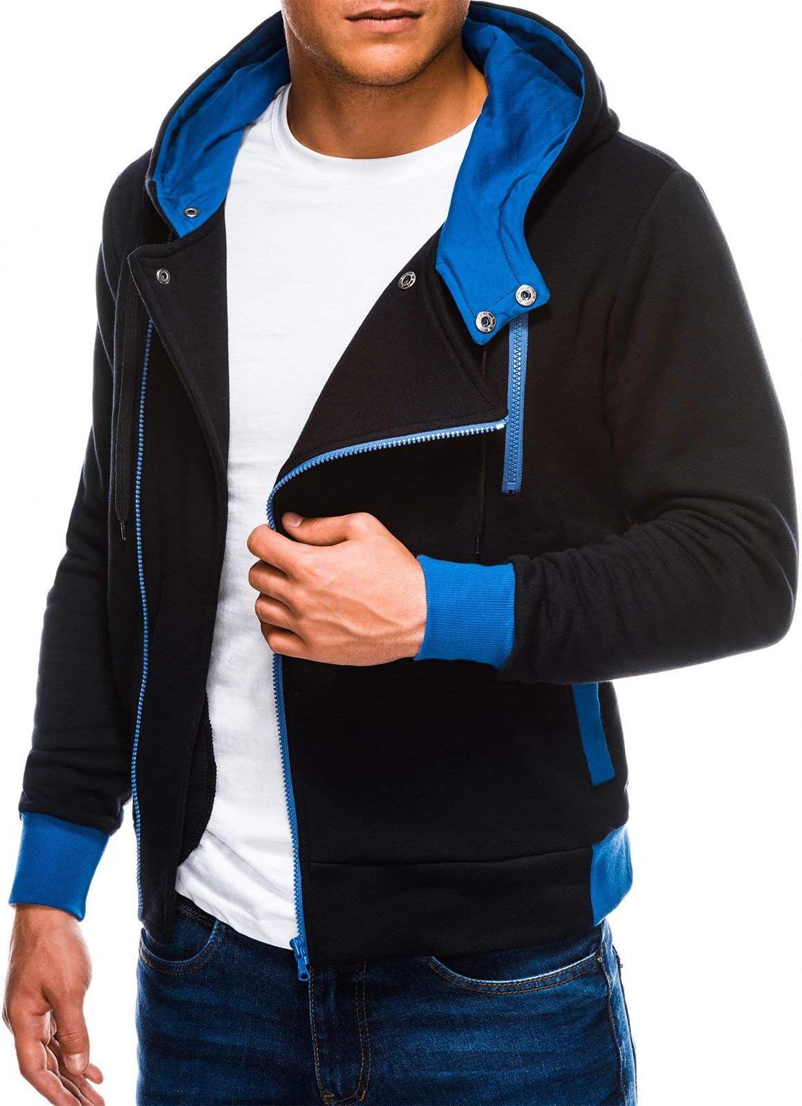 BetterStylz Mecol Men's Hooded Sweater Hoody Zip Hoodie Sweatshirt VAR. Colours (S-XXL)