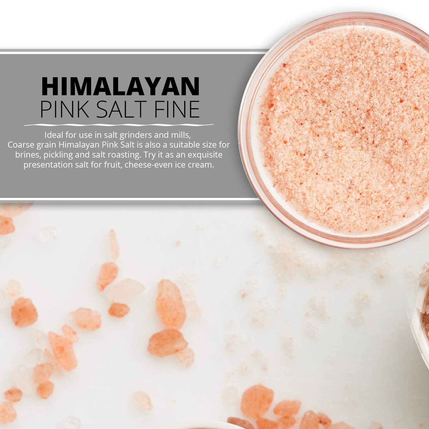 Himalayan Chef Pure Pink Himalayan Salt - Fine Salt, Natural Salt, 12.49 Oz : Grocery & Gourmet Food