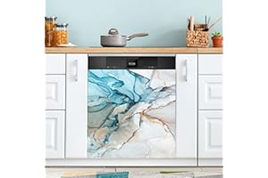 JIPONI Dishwasher Magnetic Cover Colorful Marble Dish Washer Magnet Kitchen Art Decor, Dishwasher Magnetic Sticker 23 W x 26 H