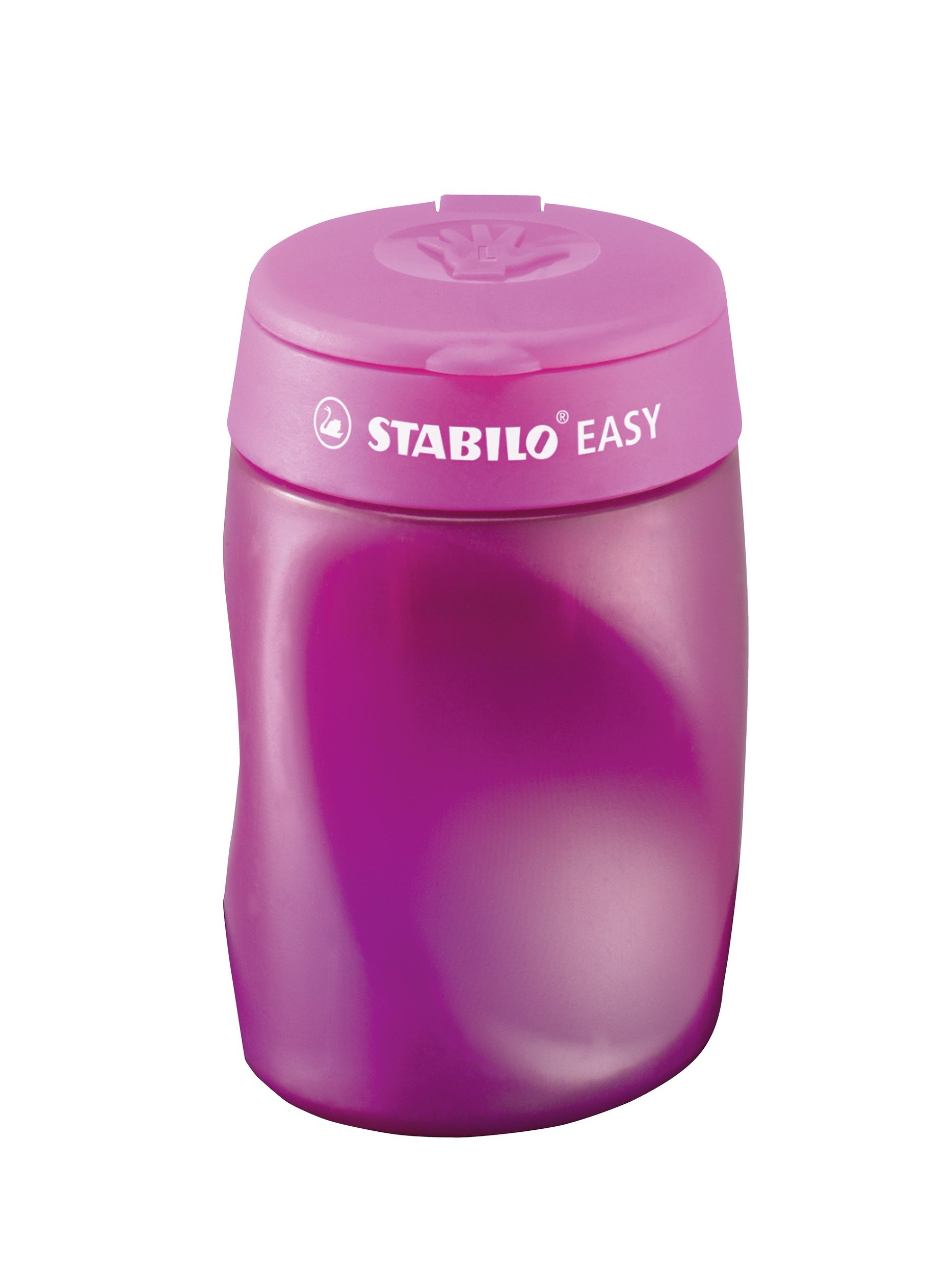 STABILO EASYsharpener - Ergonomic Container Sharpener - Left-Handed - Pack of 1 - Pink