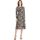 Maggy London Womens Long Sleeve A-line Dress