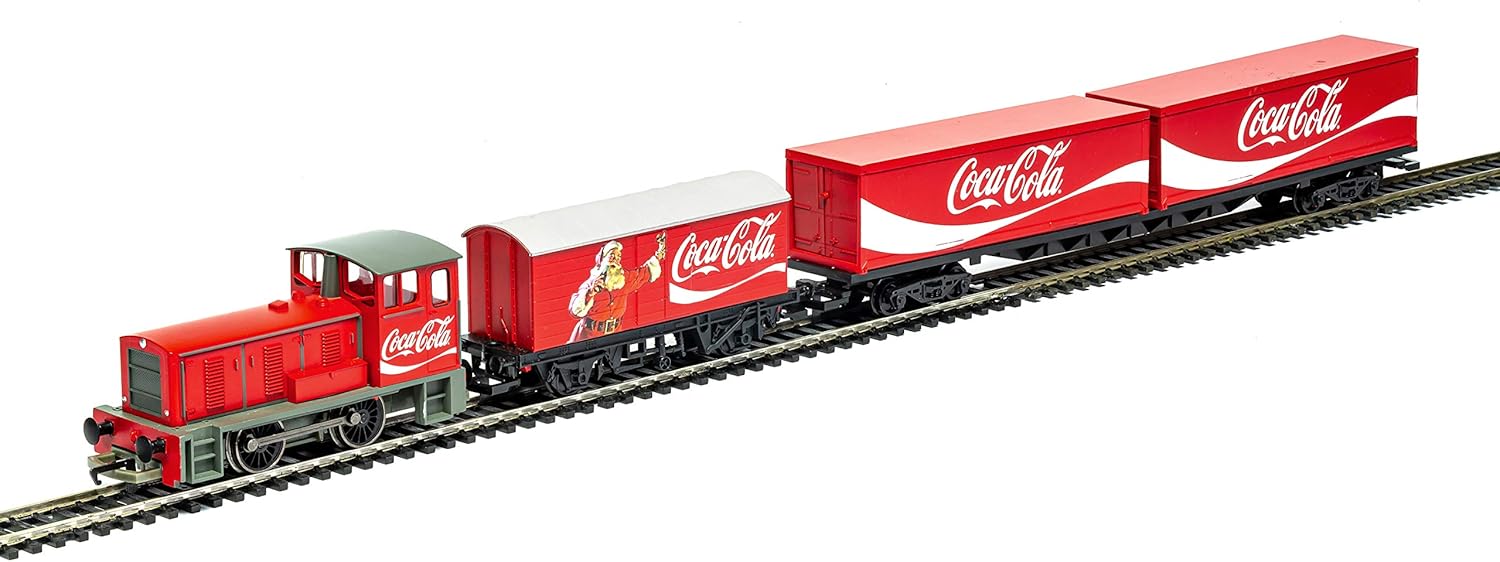 coca cola christmas train set