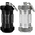 Shintop 2PCS High Capacity Aluminum Container Keychain Waterproof Pill Container