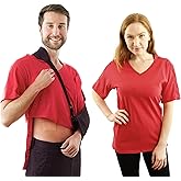 Inspired Comforts Unisex Post Surgery & Rehab V Neck Dual Access Snap Shirt