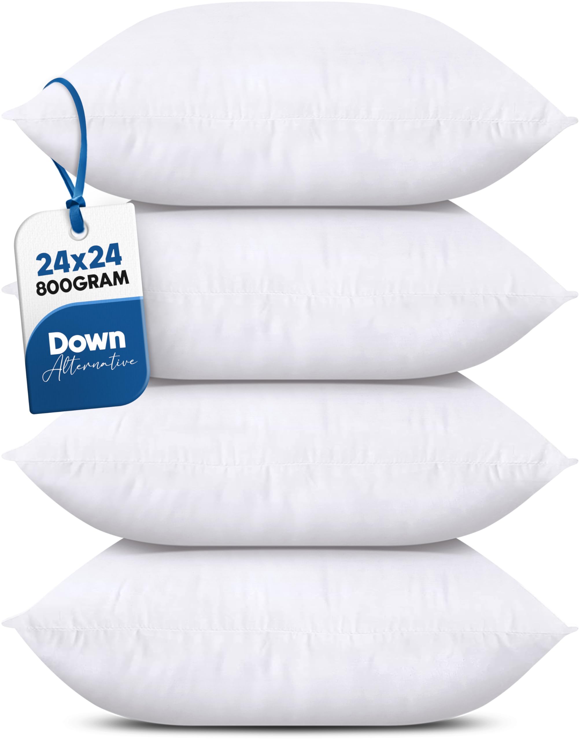 Utopia Bedding Throw Pillows (Set of 4, White), 24