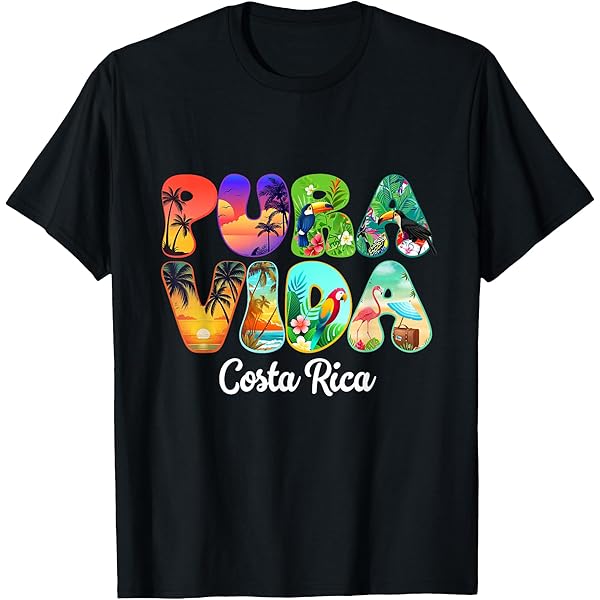Amazon.com: Pura Vida Costa Rica Souvenir - Camiseta de viaje para