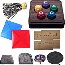 Calmado - Coffret 5 Jeux Traditionnels Coréens : Gonggi, Jegi, Paeng-Yi, Cheokgi, Ddakji - Fun En Famille Et Voyages
