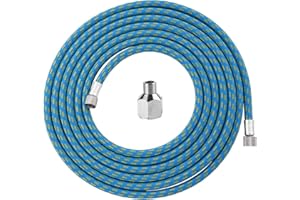 ABEST HUBEST 6' FT Braided Airbrush Air Hose 1/8"-1/8"(1/4") Adaptor Fitting Hose 1/8” Size On Both End and Adapter 1/8” male - 1/4” female