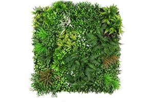 ULAND Artificial Plant Wall Panels, 1pc 40"x40" Greenery Grass Wall Backdrop Decoration, Faux Ivy Leaves Outdoor Privacy Fence Covering