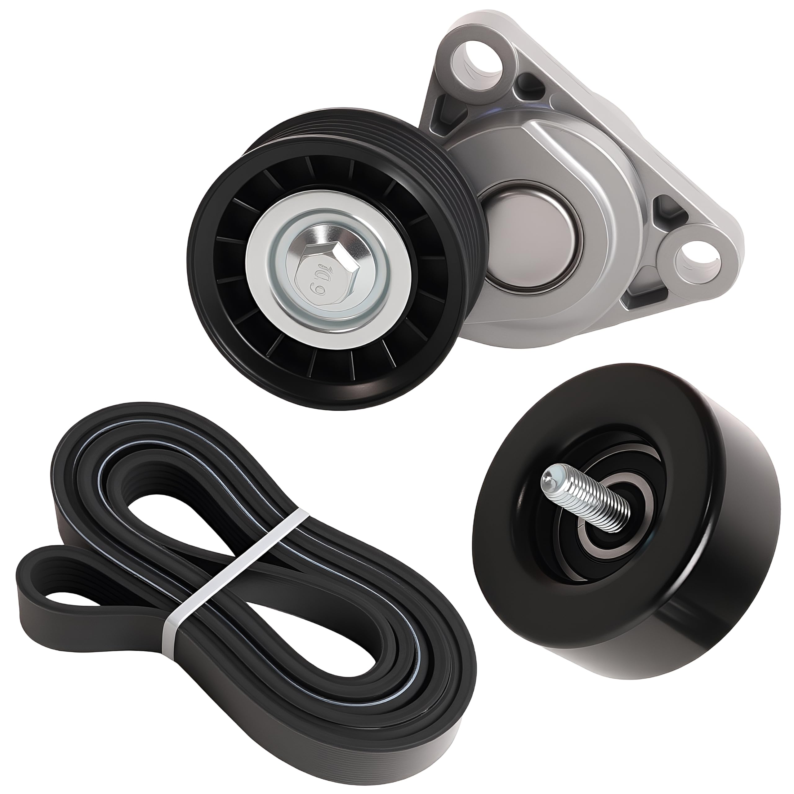 Photo 1 of Riyhch 90K-38328D Drive Belt Tensioner Component Kit Fit for Chevrolet Corvette 2005-2013, Drive Belt Tensioner & Idler Pulley & Serpentine Belt Replacement for 38328 12569301