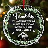 Jesuspirit Friends Christmas Ornaments 2025, Friendship Gifts for Women Friends, Ornament for Christmas Tree, Sister Gifts Ornament (Friendship Who We Have in Our Life That Matters)
