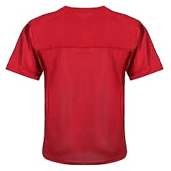 Aumudle Men Blank Plain Football Jersey Practice
