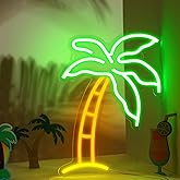ROCEEI Tropical Palm LED Neon Sign Neon USB Powered Lights Sign Wall Art Gifts for Christmas Room Kids Bedroom Birthday Party Bar Decor