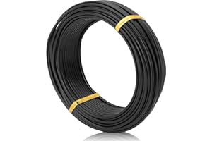 Black-2.5mm-Anodized Aluminum Bonsai training wire 250g/10gauge Large Roll,Many Size to Choose,KSVZS Bendable Metal Wire for Crafts,Sculpting,Armature and Daily Use,Necessities for family