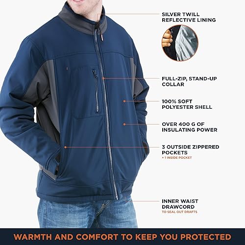 RefrigiWear Windproof Water-Resistant Insulated Softshell Jacket