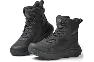 YELLOWOLF Womens Tactical Boots Comfortable Work Boots For Women 6 Inch Lightweight Combat Boots Womens Zipper Emt Army Boots