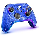 Wireless Switch Controllers for Nintendo Switch/Lite/OLED/Switch 2, 1200mAh Rechargeable Pro Controller, 10 Colors LED Light up, Switch Turbo Remote with Vibration/Motion Control/Turbo/Gyro/Wake up