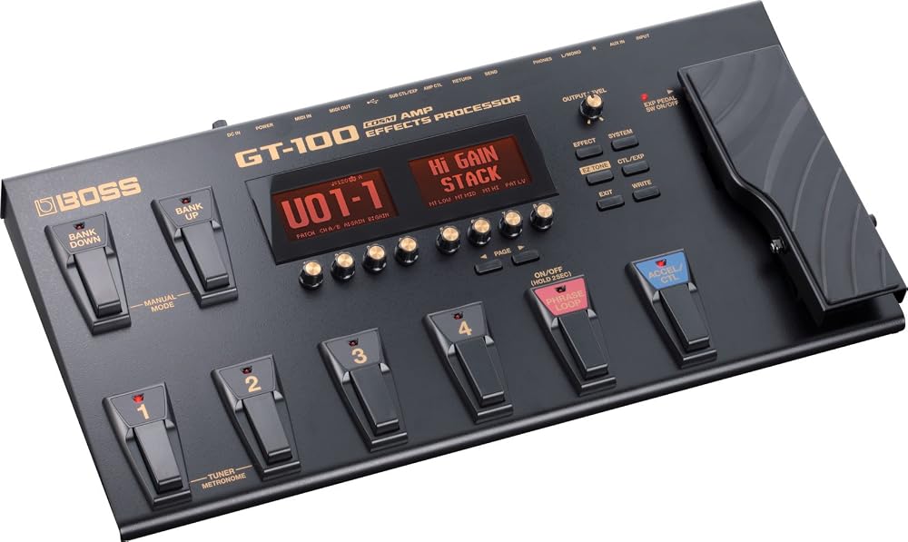 BOSS GT-100 Guitar Multi-Effects Pedal COSM Amp Modeler