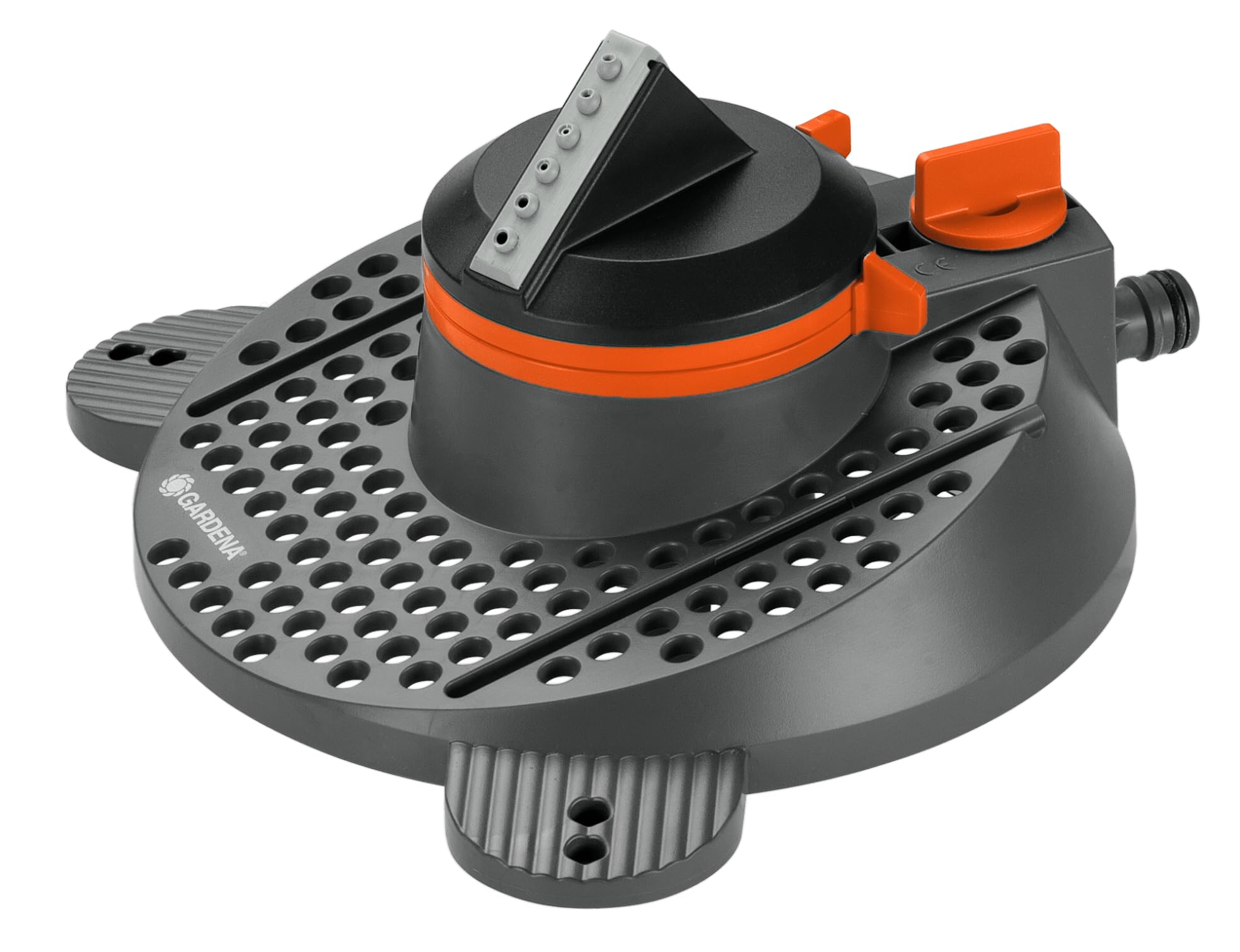 GARDENA Comfort Part and Full Circle Sprinkler Tango: circular sprinkler 2 in 1: Partial and popular rice sprinkler, water quantity and Adjustable range, for areas up to max. 310 m² (2065-20)