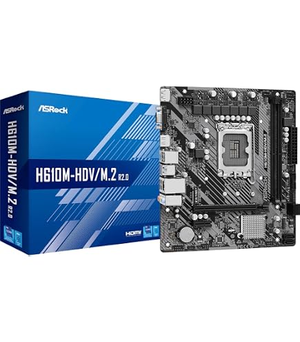 Amazon.com: ASRock H610M-HVS/M.2 Motherboard (LGA 1700/2xDDR4/HDMI