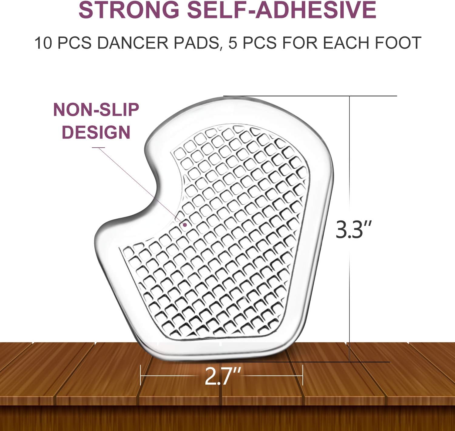 Promifun Ball of Foot Cushion, Metatarsal Foot Pads for Women, Gel Dancer Pads, High Heel Pads, for Pain Relief- 5 Pairs: Health & Personal Care