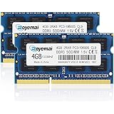 PC3-10600 DDR3 1333 8GB Kit (2x4GB) RAM PC3 10600S 1333MHZ 2Rx8 204-pin 1.5v 4GB Memory Upgrade for Laptop