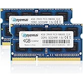 PC3-10600 DDR3 1333 8GB Kit (2x4GB) RAM PC3 10600S 1333MHZ 2Rx8 204-pin 1.5v 4GB Memory Upgrade for Laptop