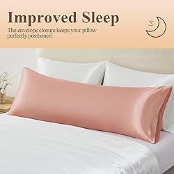 Satin Body Pillow Cover, Champagne Gold Silky