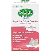 Culturelle Baby Digestive Calm & Comfort Probiotic (Age 0-12 Mos) 8.5Ml, Helps Periodic Colic, Gas, Fussiness, Crying & Digestive Upset In Infants & Newborns, Vegan Non-Gmo Gluten-Free, 1 Mos. Supply