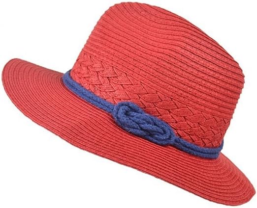 ladies red straw hats
