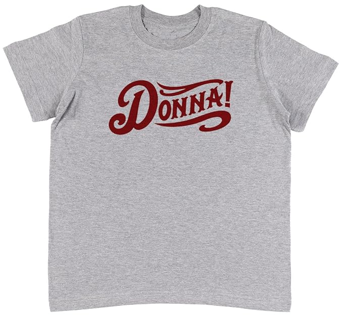 Donna Unisex Kinder Grau T-Shirt Jungen Mädchen | Unisex Kids Grey T-Shirt