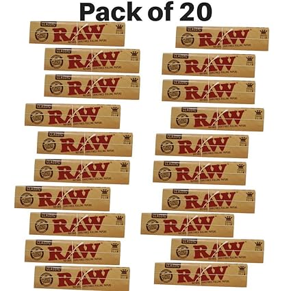 SCORIA King Size RAW Classic Rolling Paper Pack of 20 (640 Leaves)