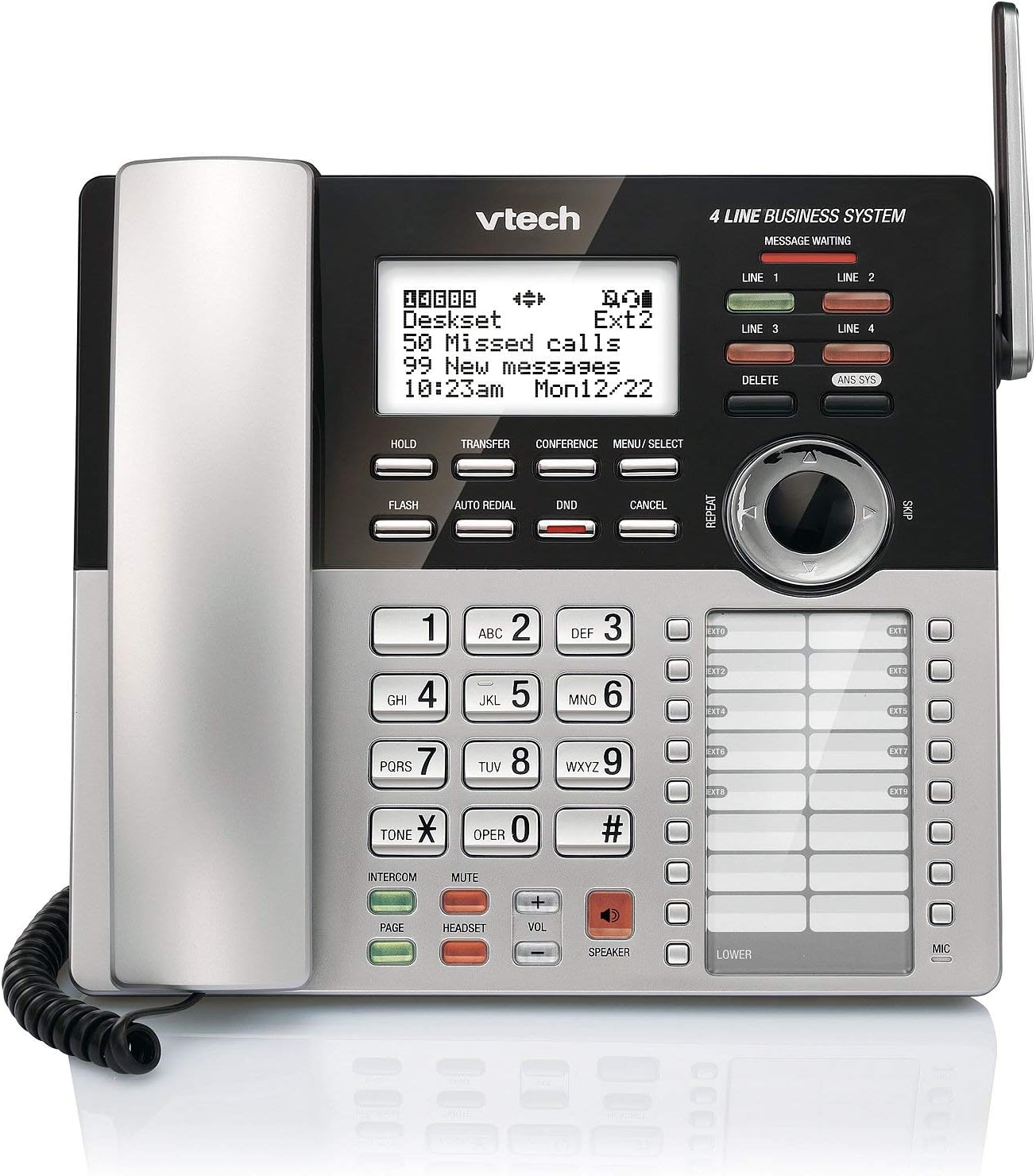 VTech CM18445 Main Console - DECT 6.0 4-Line Expandable Small Business Office Phone with Answering System: Electronics