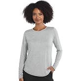 Skechers Women's Godri Swift Stripe Long Sleeve Crew | Casual, Moisture-Wicking, Quick-Dry, UPF 40+, Active Stretch