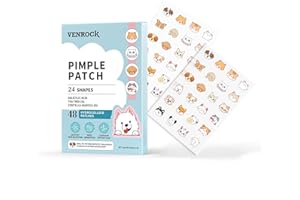 VENROCK Pimple Patches for face,24 Cute Pet Shapes 48 Count Hydrocolloid Acne Treatment for Covering Zits & Blemishes Spot for Kids & Adults, with Salicylic Acid, Tea Tree Oil, Centella Asiatica Oil