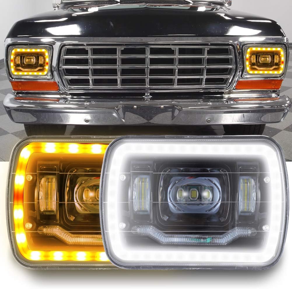 5x7 Inch Led Headlights Sealed Beam Headlamp with Amber Turn Signal